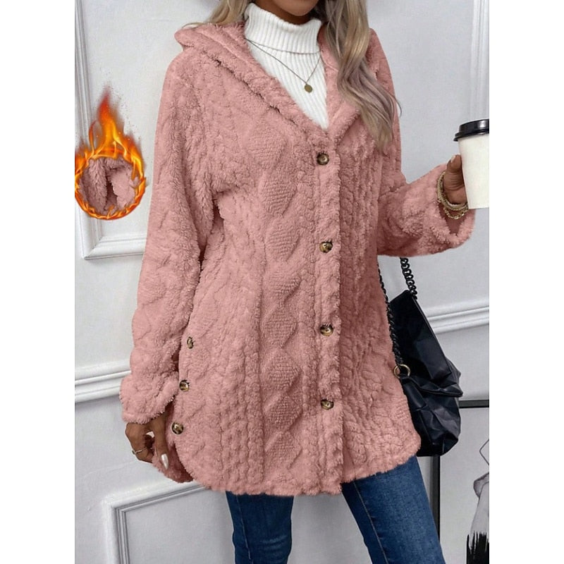 Emma | Women's Jacket with Hood and Textured Surface