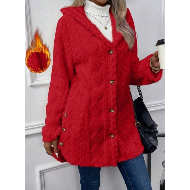 Emma | Women's Jacket with Hood and Textured Surface