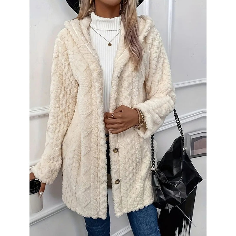 Emma | Women's Jacket with Hood and Textured Surface