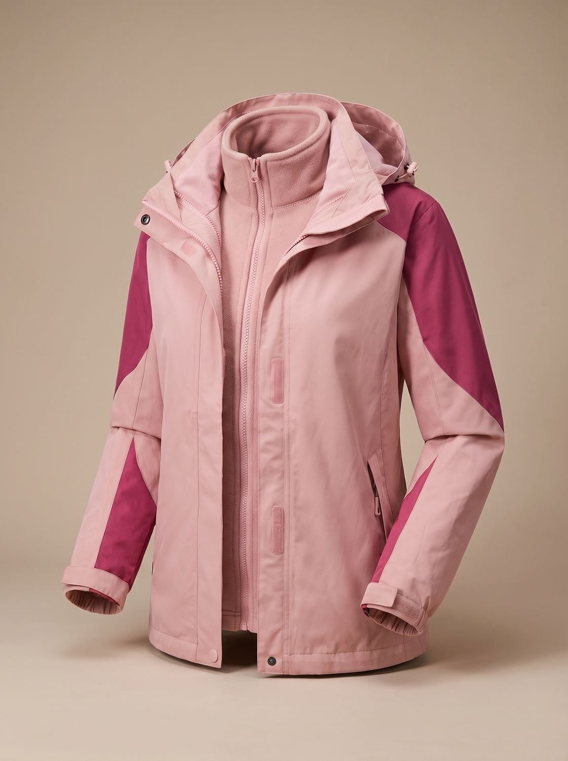 Evelyn | Women's 2-in-1 Hooded Softshell Fleece Outdoor Jacket
