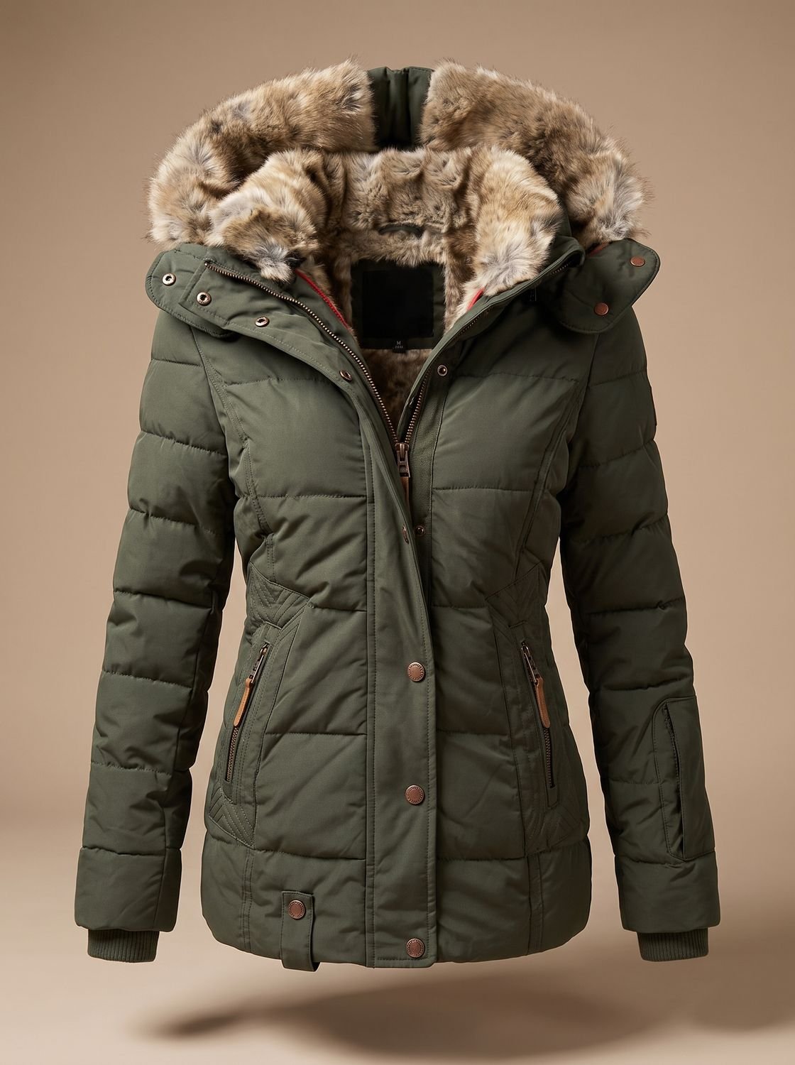 Evelyn | Women's Faux-Fur Hooded Quilted Puffer Winter Coat
