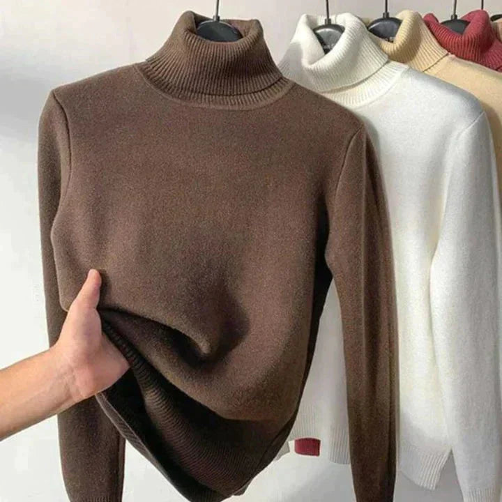 Everly | Women's Fleece-Lined Turtleneck Sweater