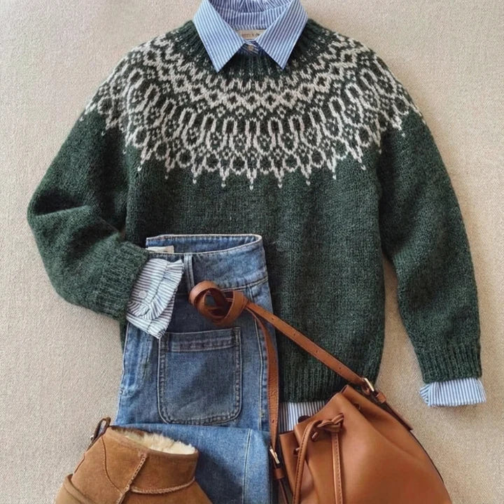 Fenwick | Women's Nordic Pattern Knit Sweater
