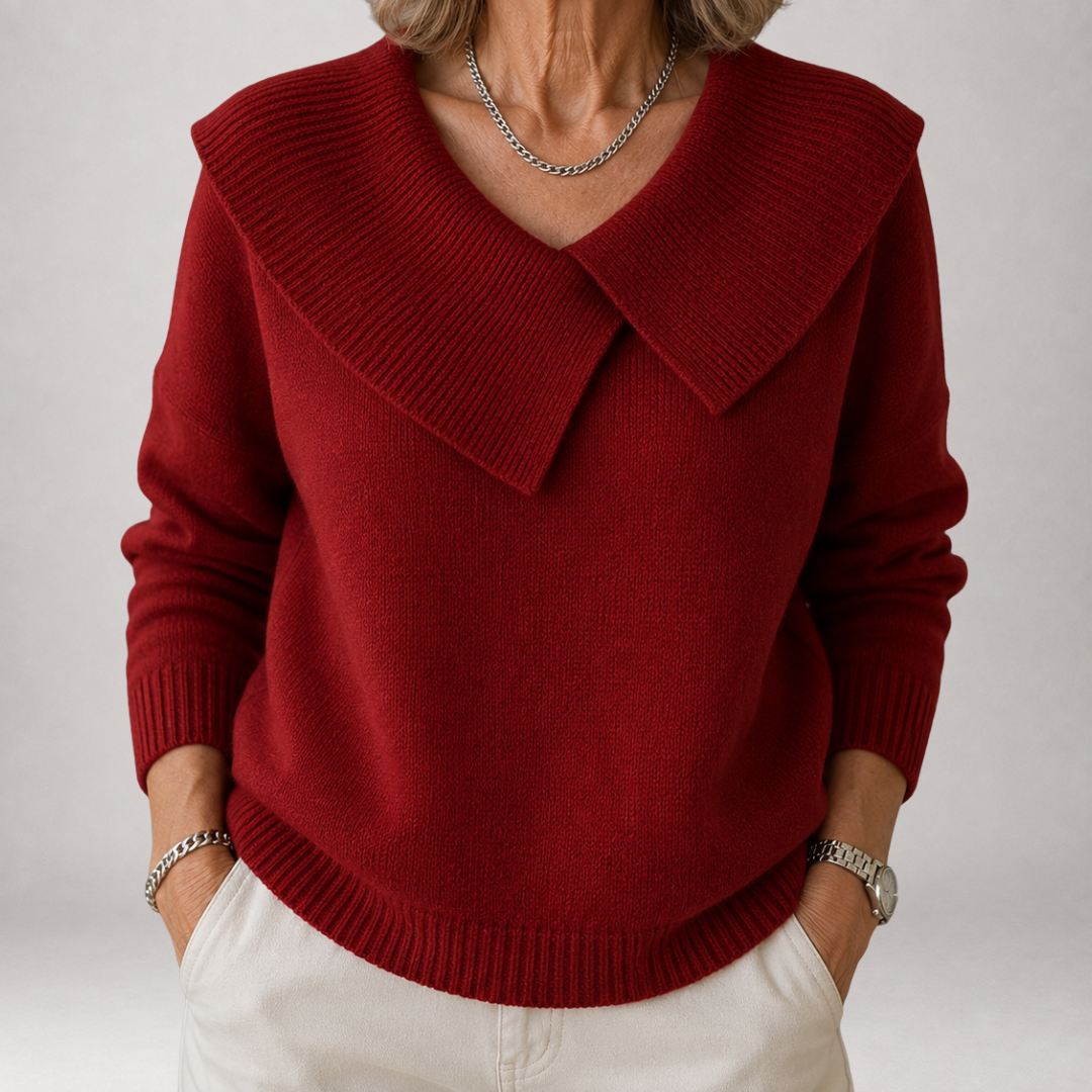 Genevieve | Women's Oversized Shawl Collar Knit Sweater