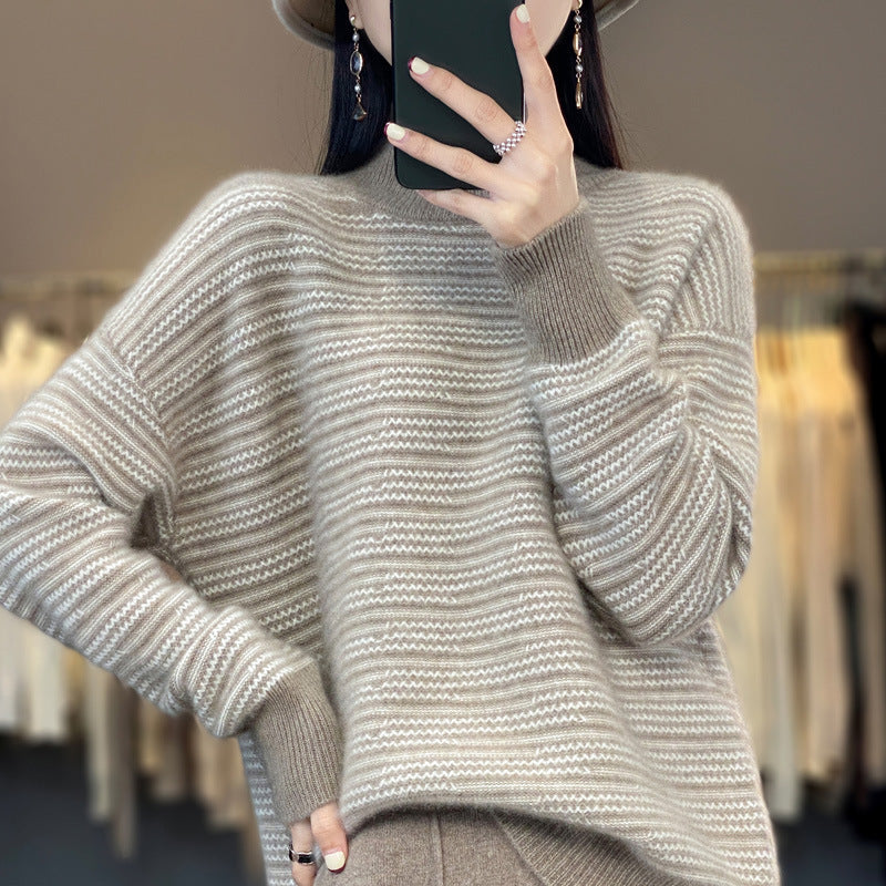 Georgia | Women's Striped Thumbhole Sweater