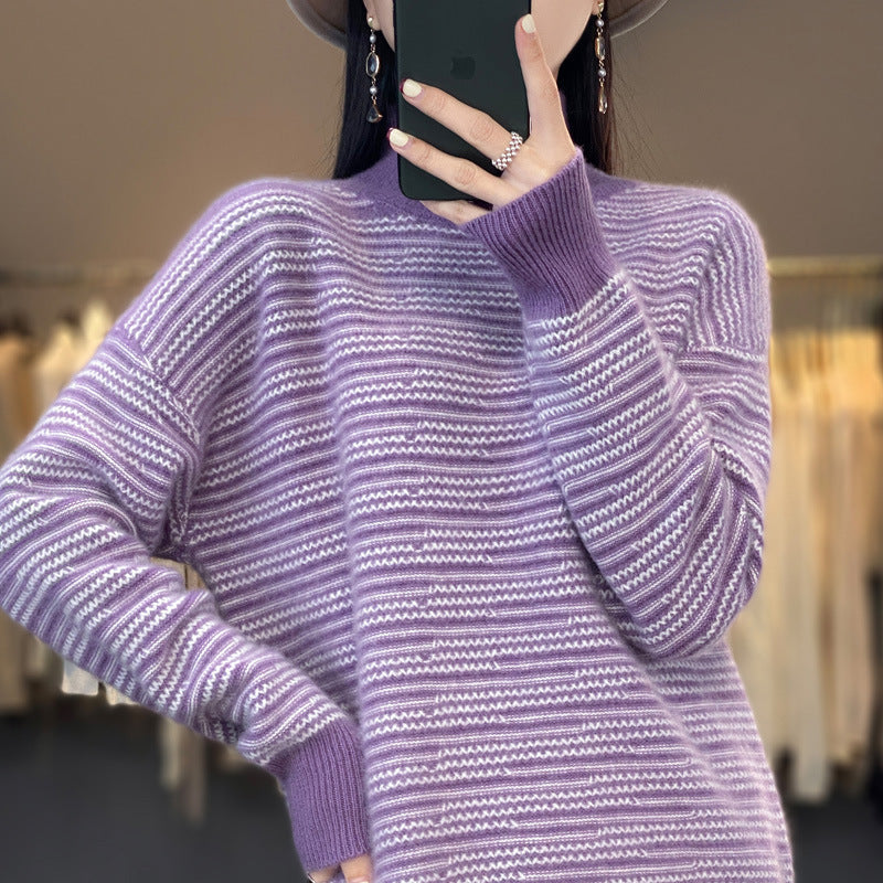 Georgia | Women's Striped Thumbhole Sweater