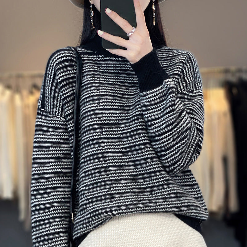 Georgia | Women's Striped Thumbhole Sweater