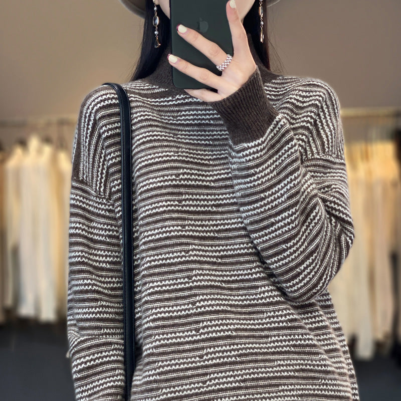 Georgia | Women's Striped Thumbhole Sweater