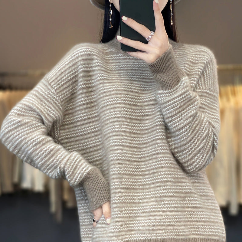 Georgia | Women's Striped Thumbhole Sweater