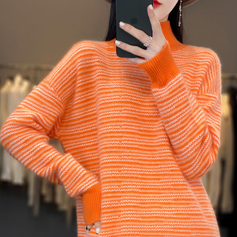 Georgia | Women's Striped Thumbhole Sweater