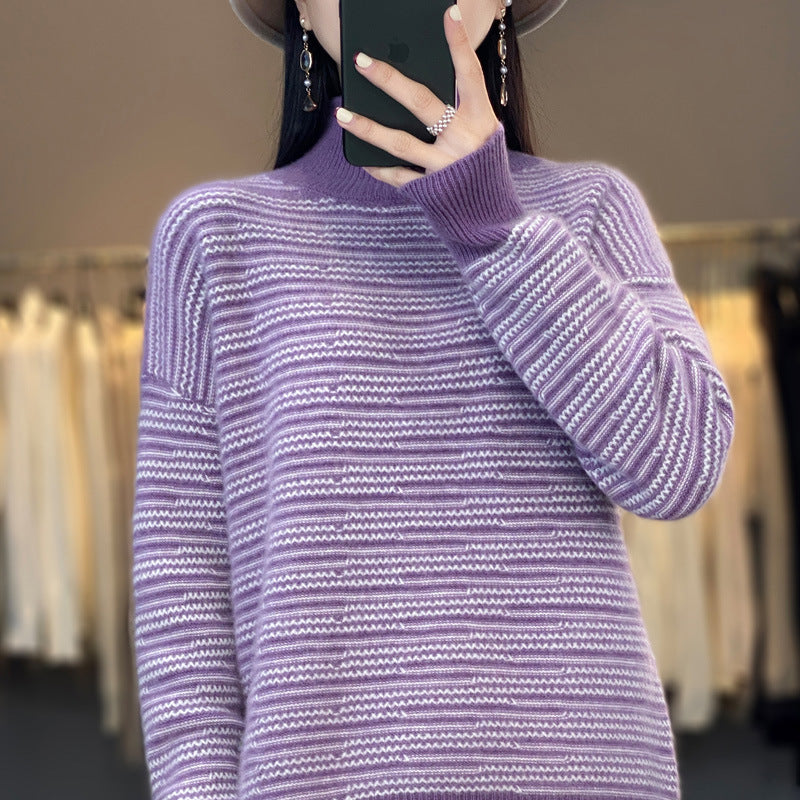 Georgia | Women's Striped Thumbhole Sweater