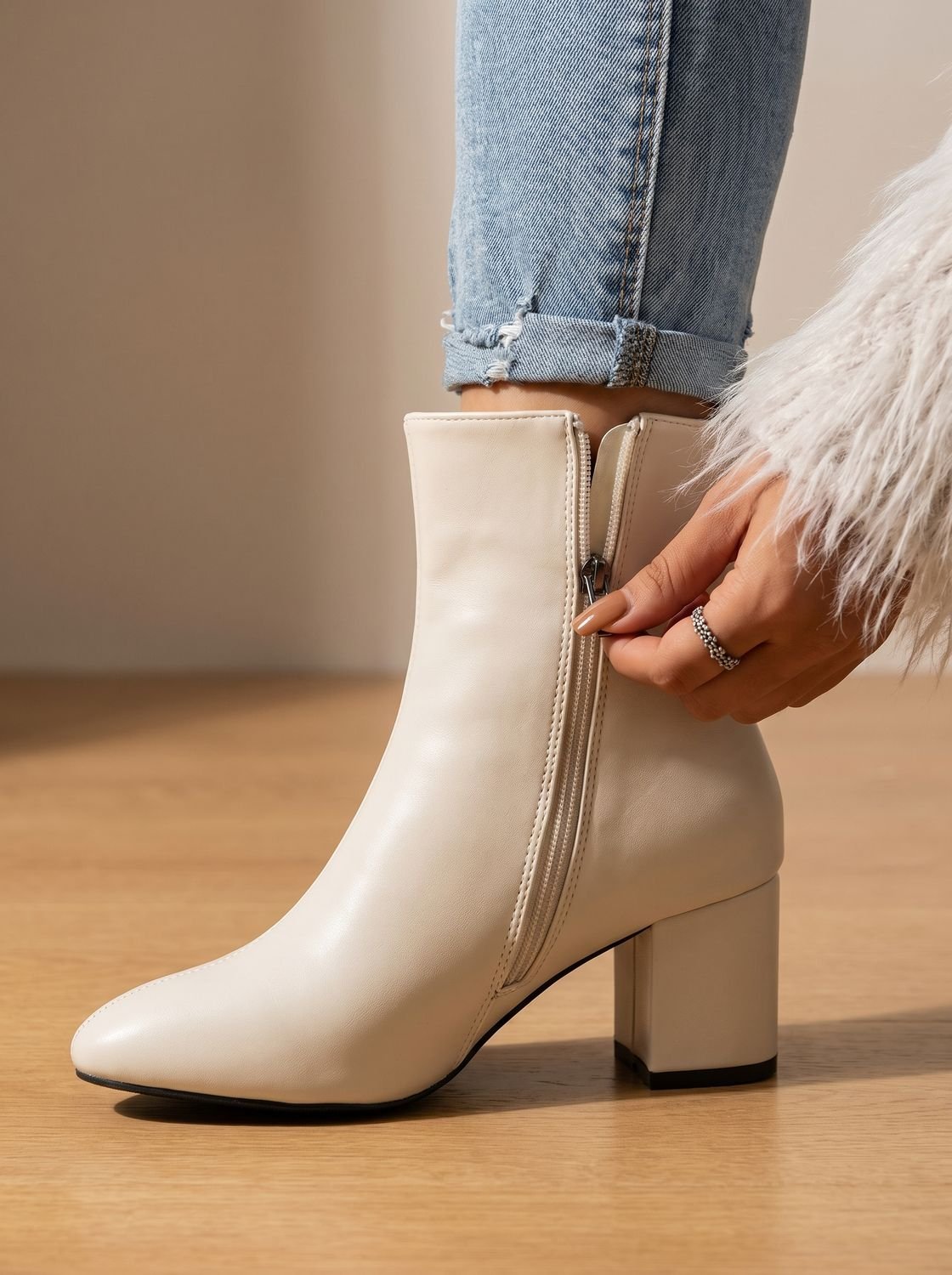 Grace | Women's Pointed-Toe Block-Heel Side-Zip Ankle Boots