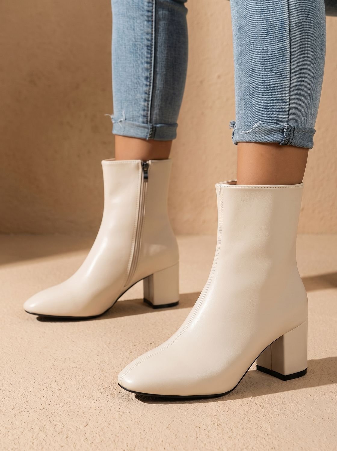 Grace | Women's Pointed-Toe Block-Heel Side-Zip Ankle Boots