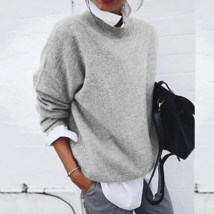Harlow | Women's Loose Fit Mock Neck Sweater