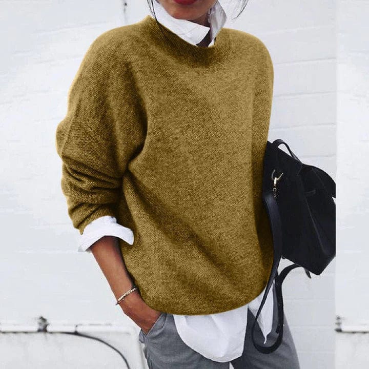 Harlow | Women's Loose Fit Mock Neck Sweater