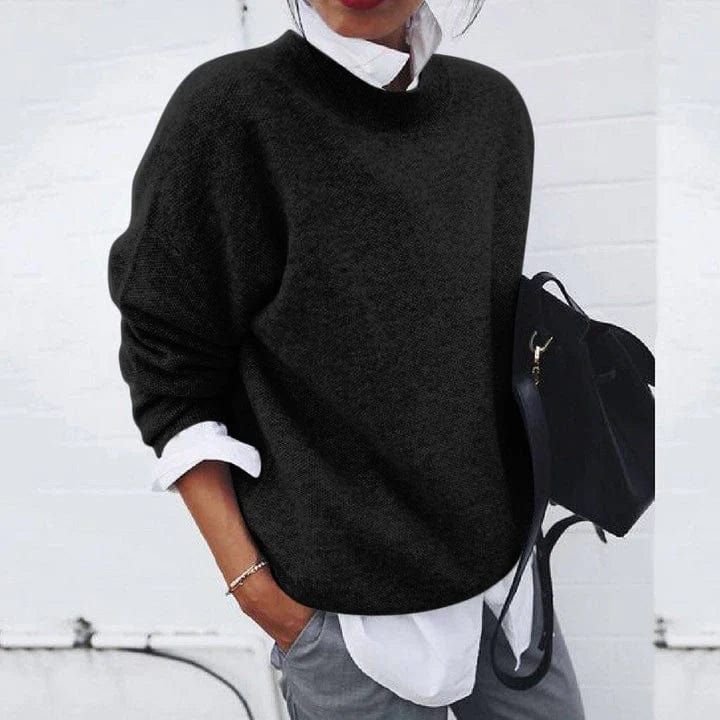 Harlow | Women's Loose Fit Mock Neck Sweater