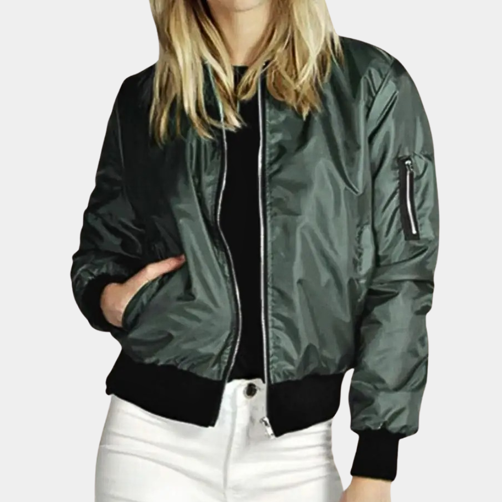 Harlow | Women's Zip Front Bomber Jacket
