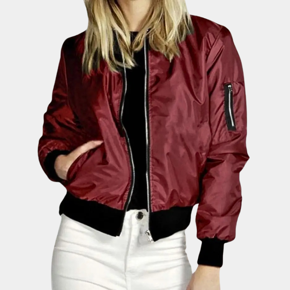 Harlow | Women's Zip Front Bomber Jacket