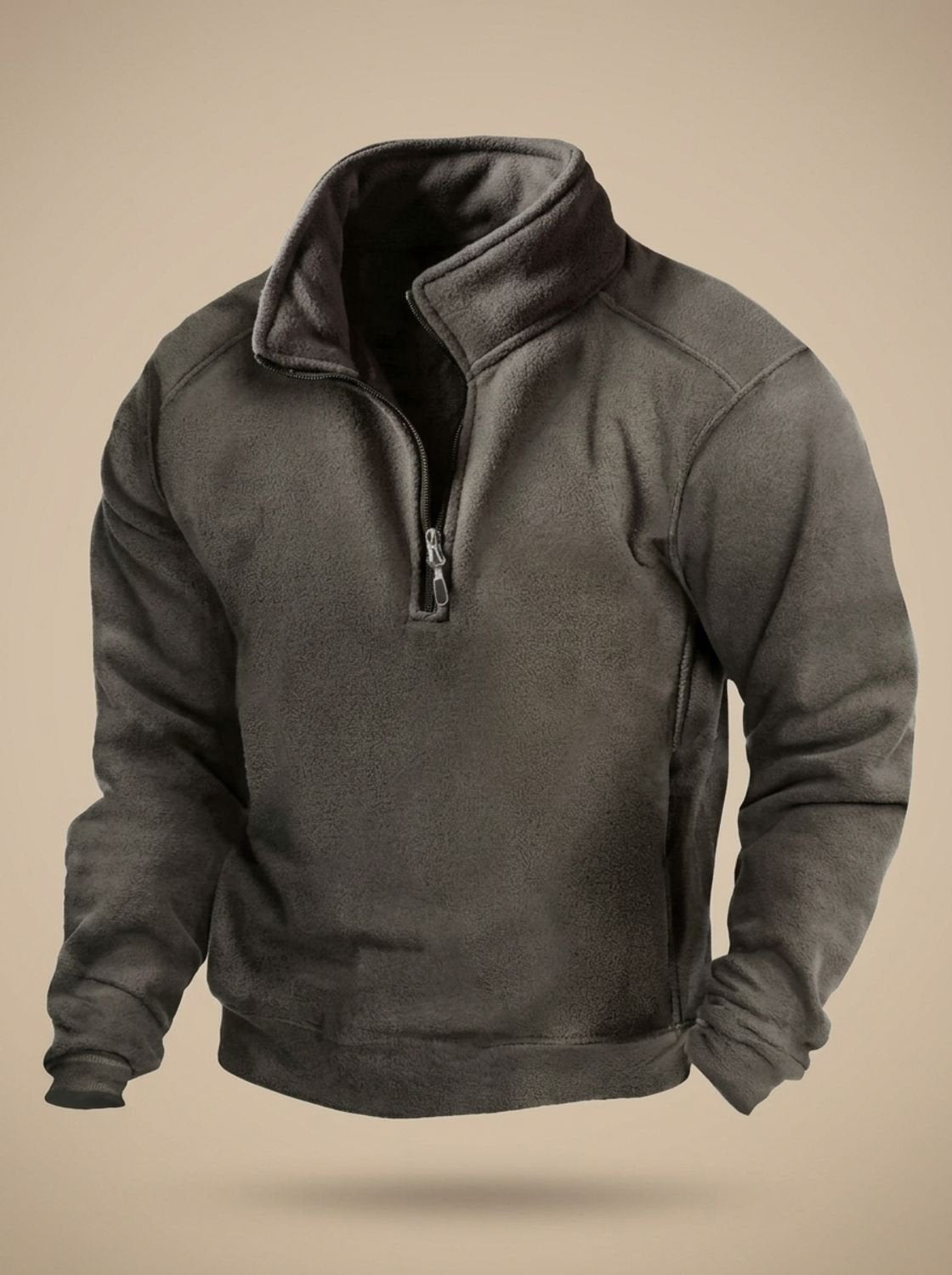 Henry | Men's Fleece Quarter-Zip Stand-Collar Pullover Sweater