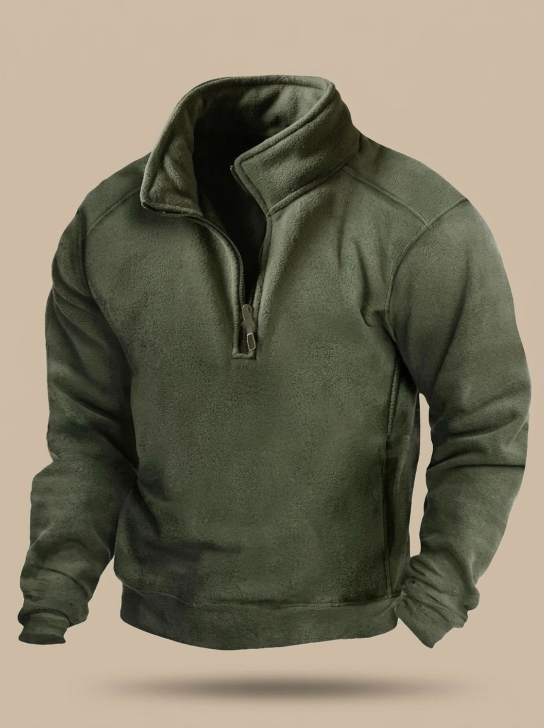 Henry | Men's Fleece Quarter-Zip Stand-Collar Pullover Sweater