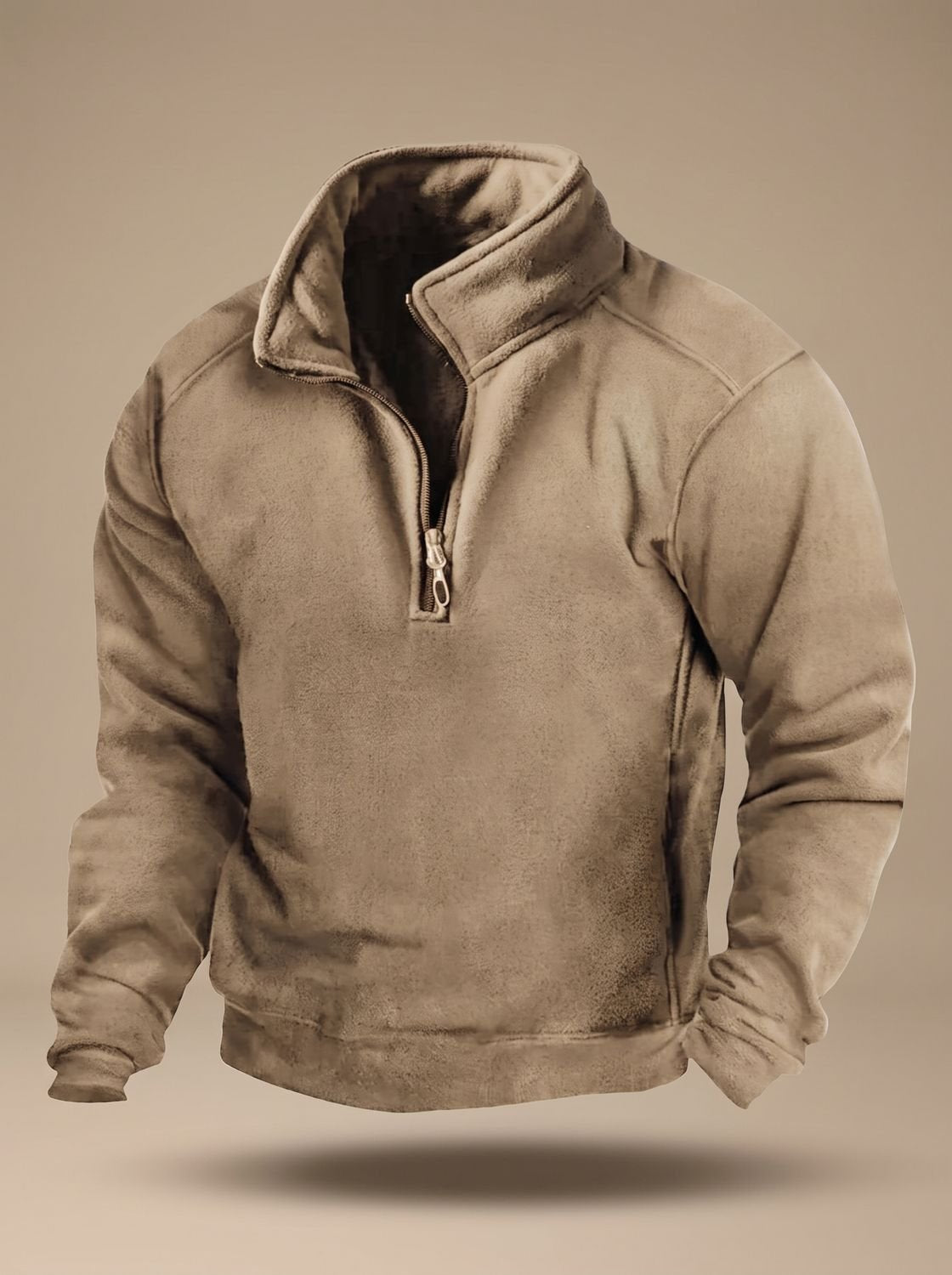 Henry | Men's Fleece Quarter-Zip Stand-Collar Pullover Sweater