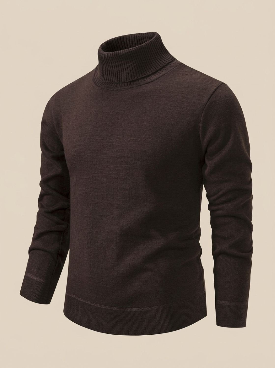 Henry | Men's Slim-Fit Fine-Knit Turtleneck Sweater Ribbed Cuffs