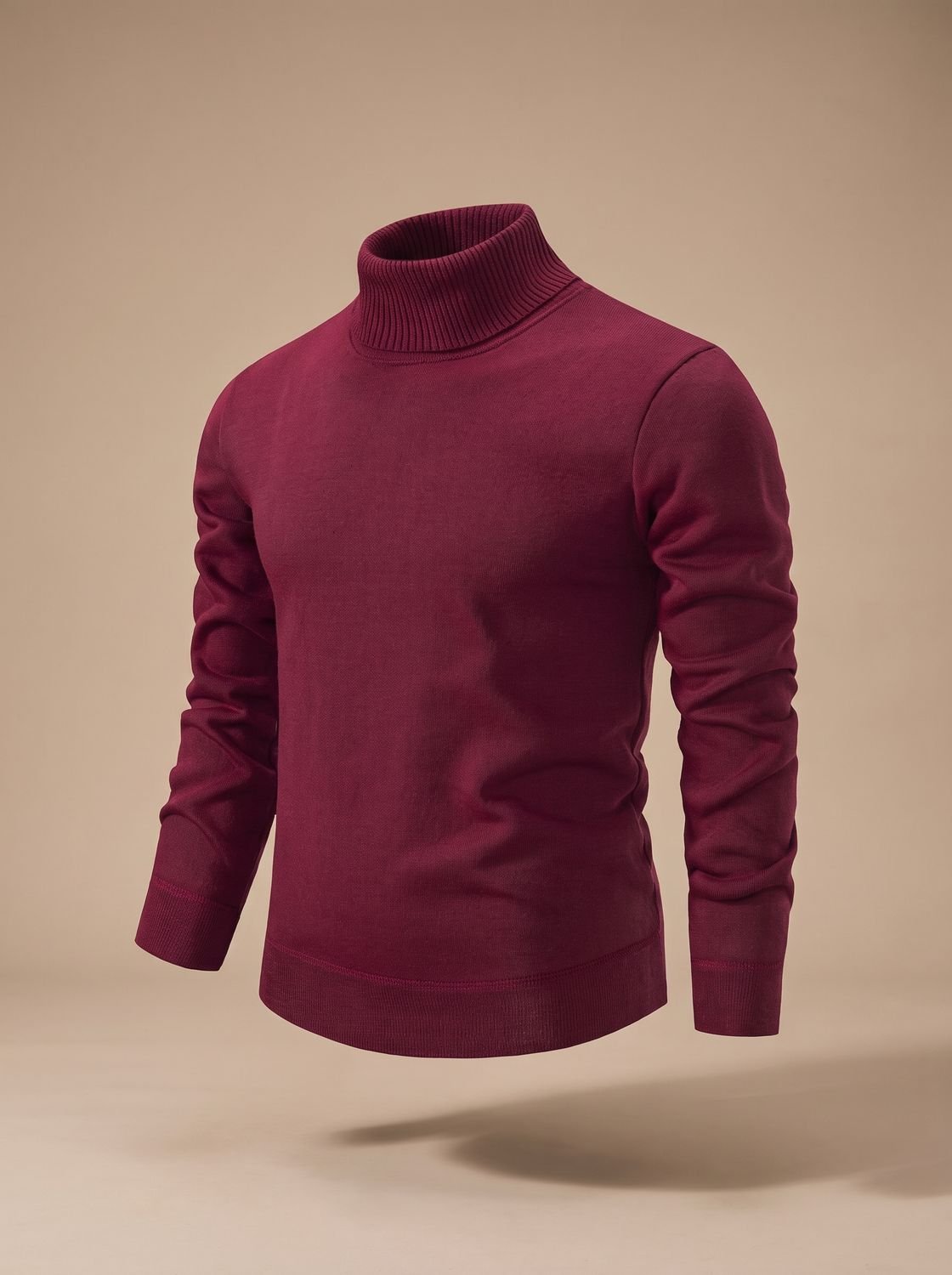 Henry | Men's Slim-Fit Fine-Knit Turtleneck Sweater Ribbed Cuffs