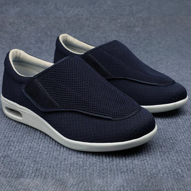 Wide Shoes For Feet That Swell With Adjustable Straps, Removable Memory Insoles