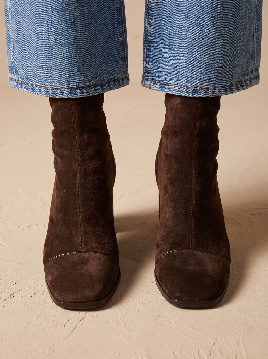 Isabella | Women's Elegant Square-Toe Block-Heel Suede Mid-Calf Boots