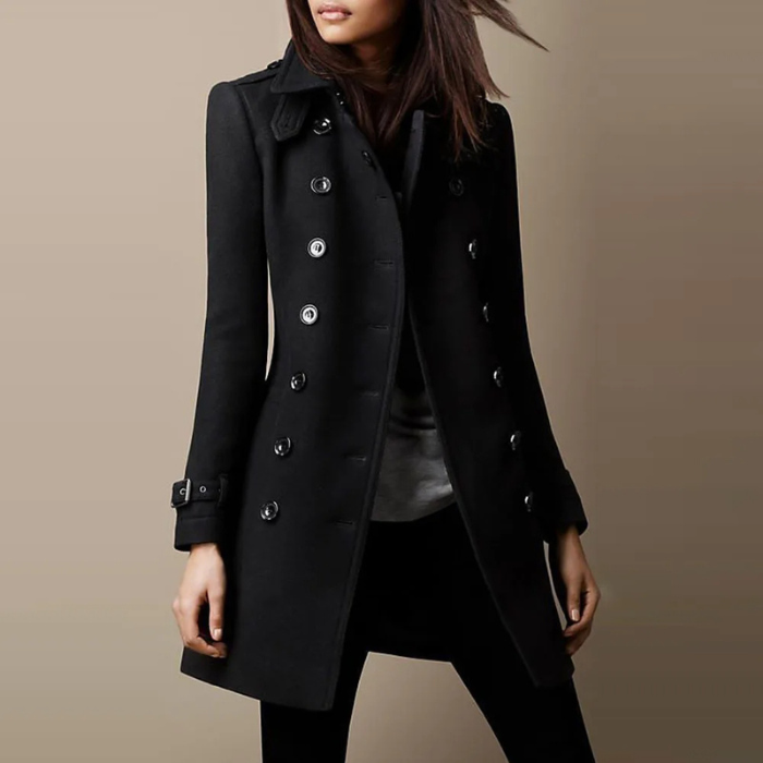 Isolde | Women's Double-Breasted Mid-Length Coat