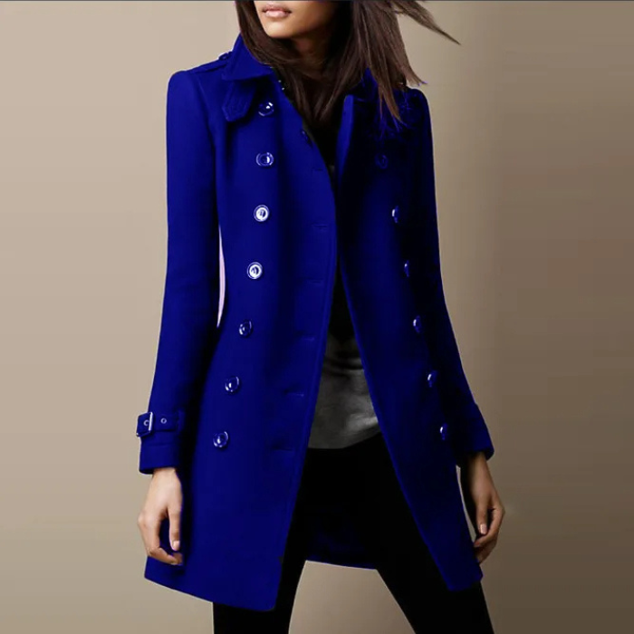 Isolde | Women's Double-Breasted Mid-Length Coat