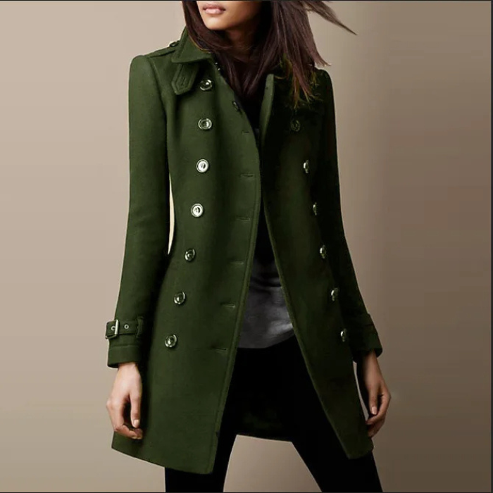 Isolde | Women's Double-Breasted Mid-Length Coat