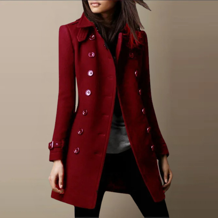 Isolde | Women's Double-Breasted Mid-Length Coat