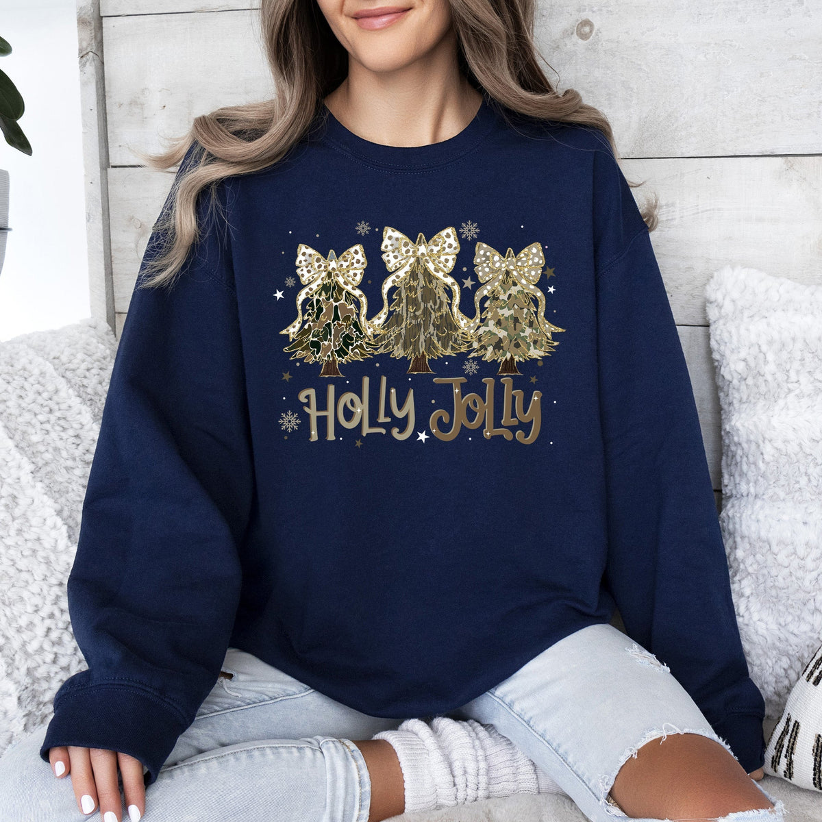 Jolly Camo Christmas Tree Sweatshirt