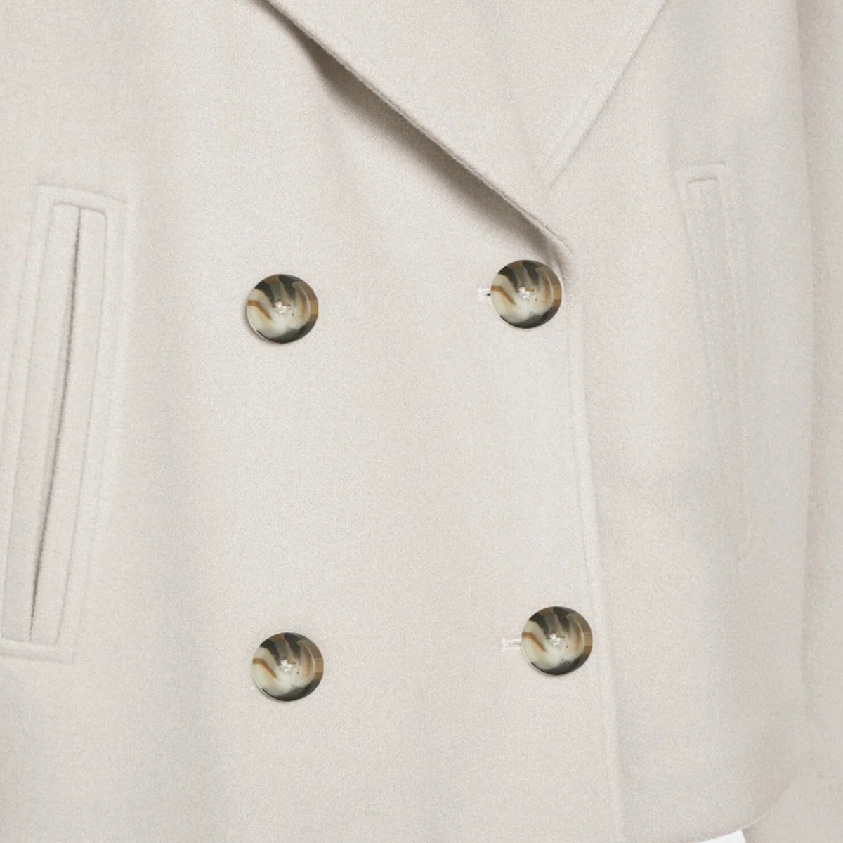 Josephine | Women's Cropped Double-Breasted Wool Peacoat