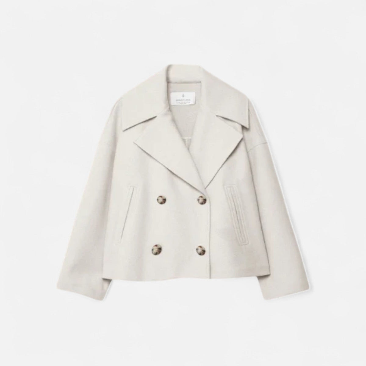 Josephine | Women's Cropped Double-Breasted Wool Peacoat