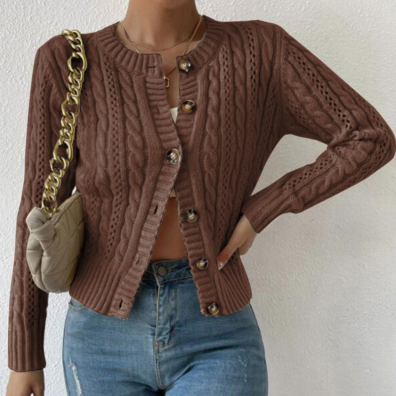 Juniper | Women's Cropped Cable Knit Cardigan