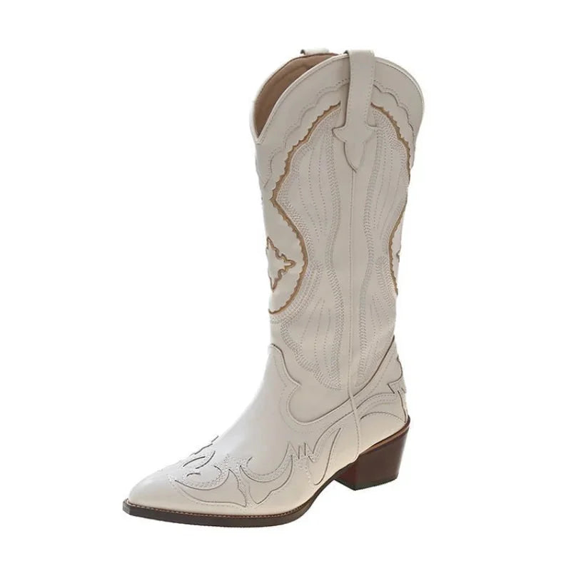 Juniper | Women's Embroidered Pointed Toe Western Cowboy Boots