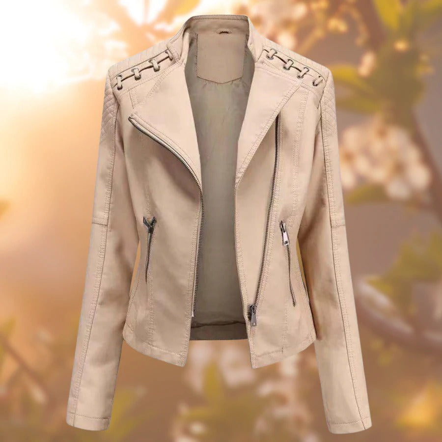 Juniper | Women's Moto Zip Front Faux Leather Jacket