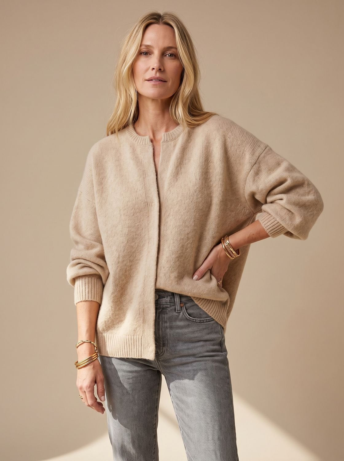Layla | Women's Oversized Button-Up Knit Cardigan Sweater