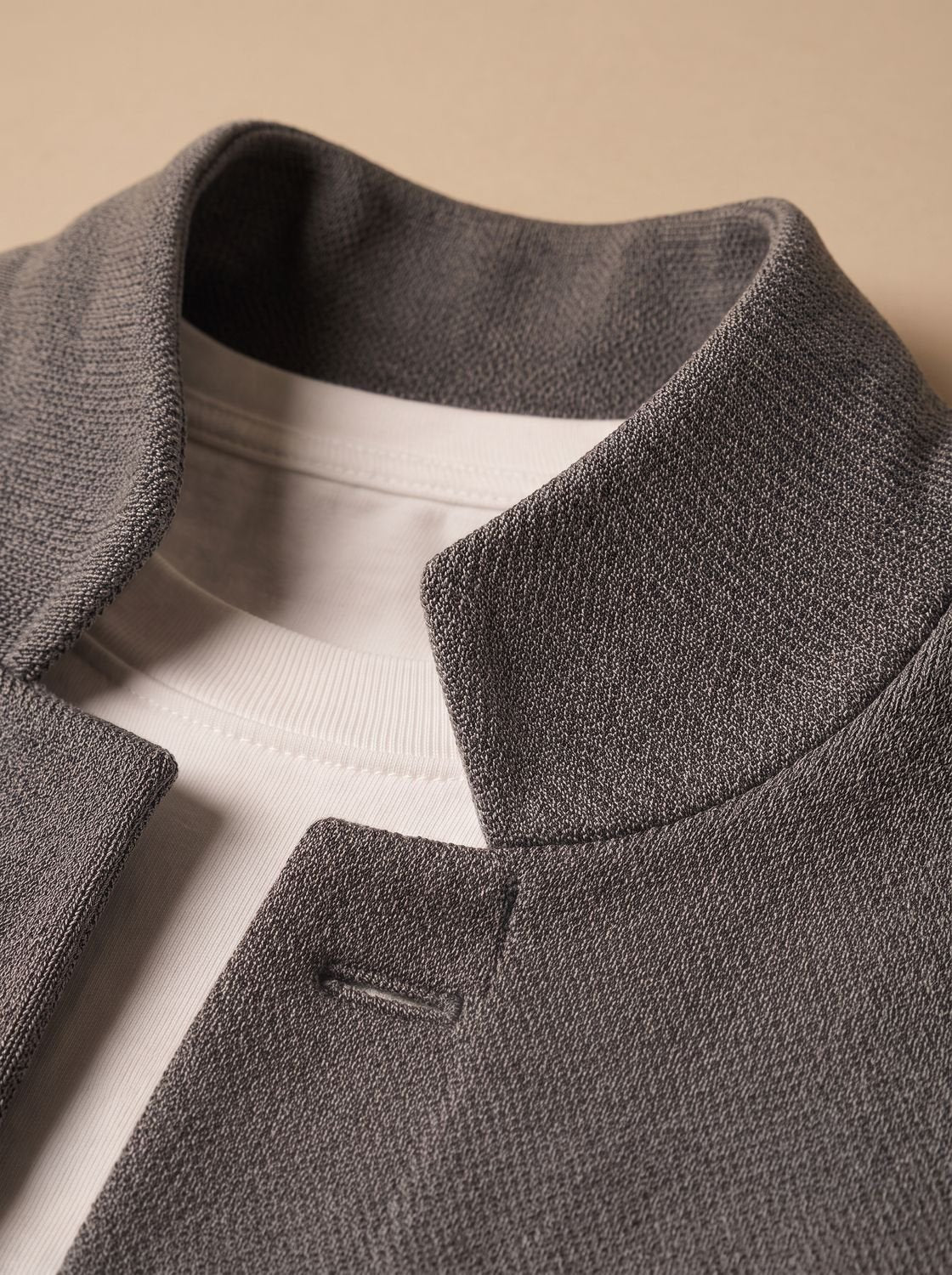 Lucas | Men's Textured Knit Button-Front Stand-Collar Cardigan