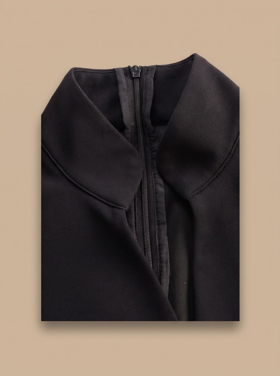 Luna | Women's Black Midi Dress V-Neck Belted Pencil Long-Sleeve