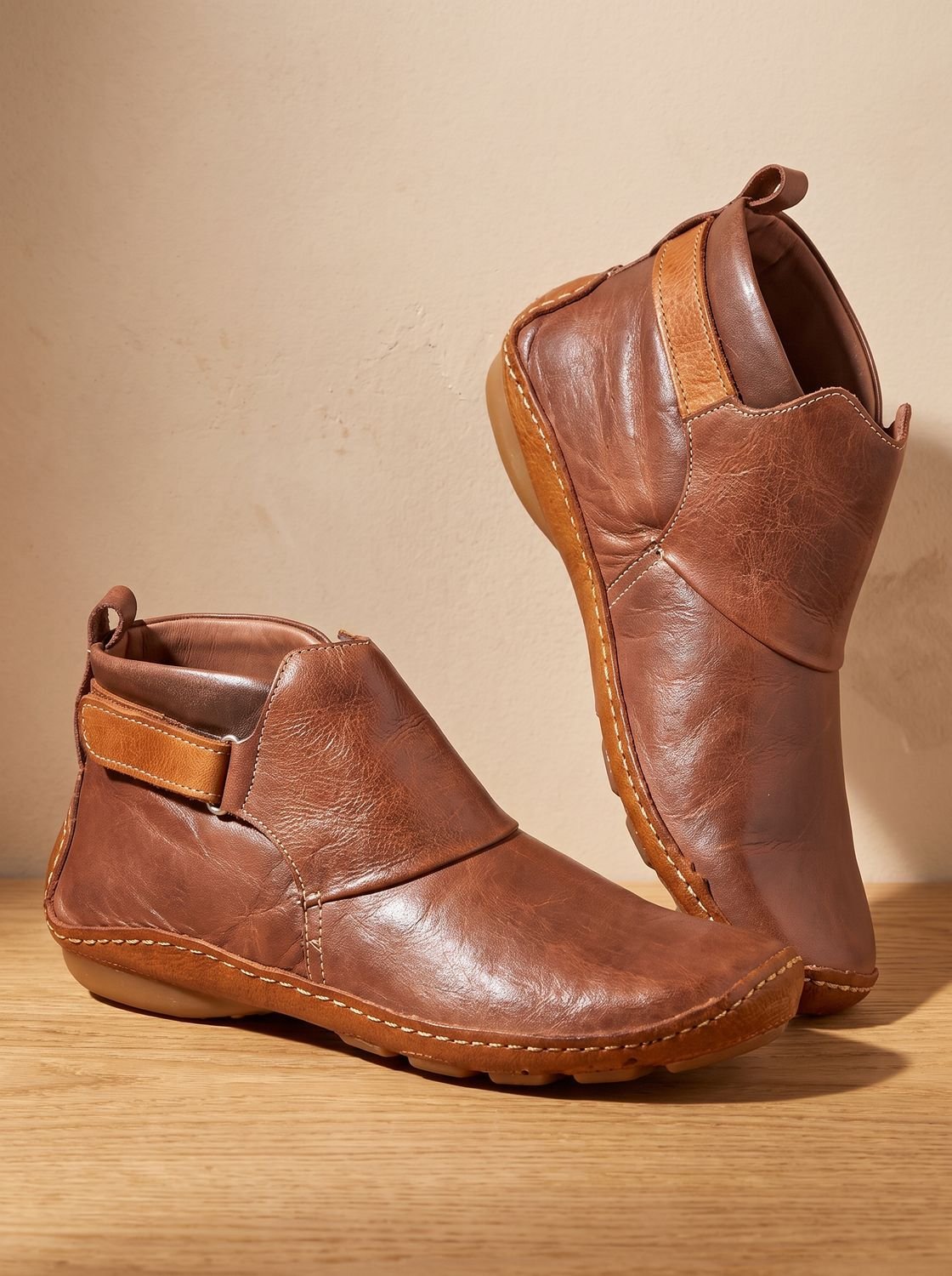 Luna | Women's Orthopedic Ankle Boots Slip-On Flat Booties