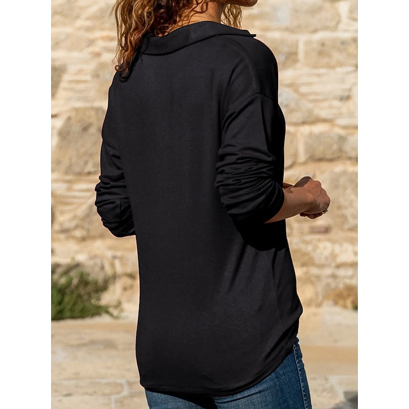 Luna | Women's Pullover with Half-Zip and Collar