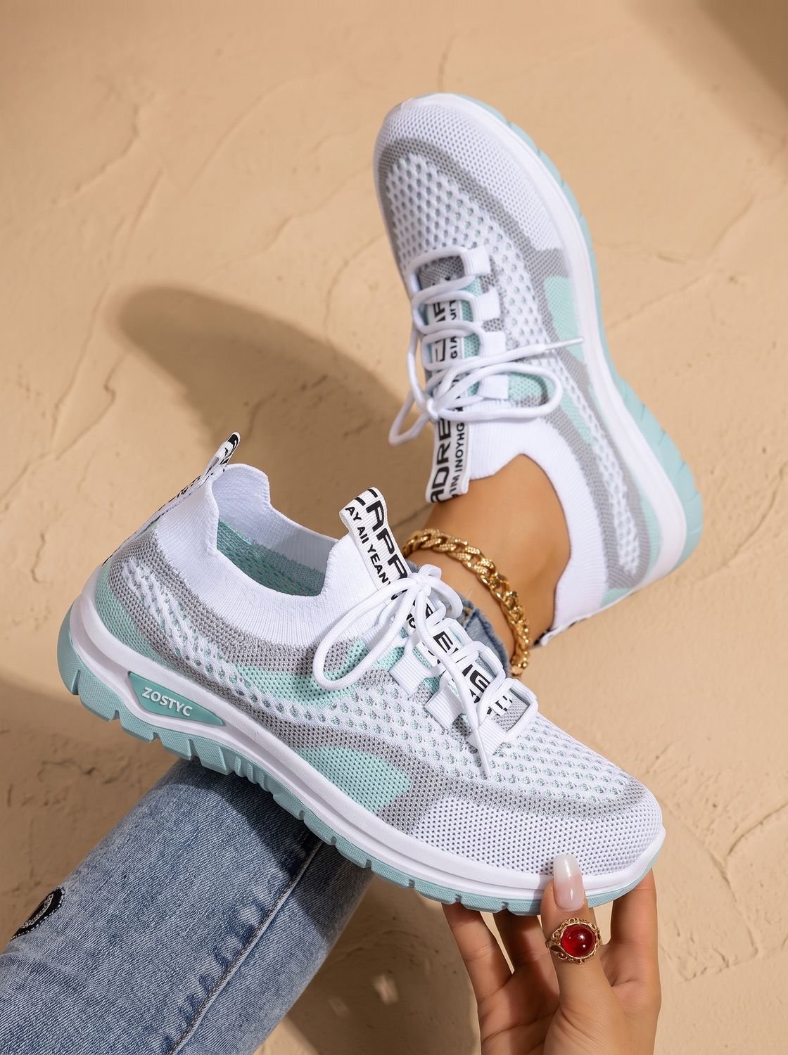 Madison | Women's Orthopedic Lace-Up Breathable Mesh Walking Sneakers