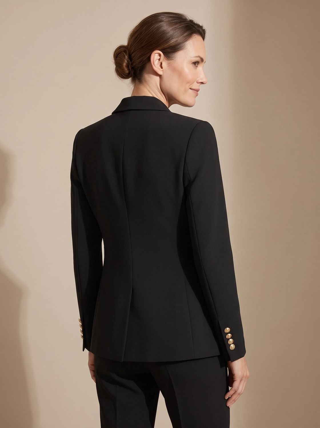 Madison | Women's Tailored Double-Breasted Gold-Button Blazer