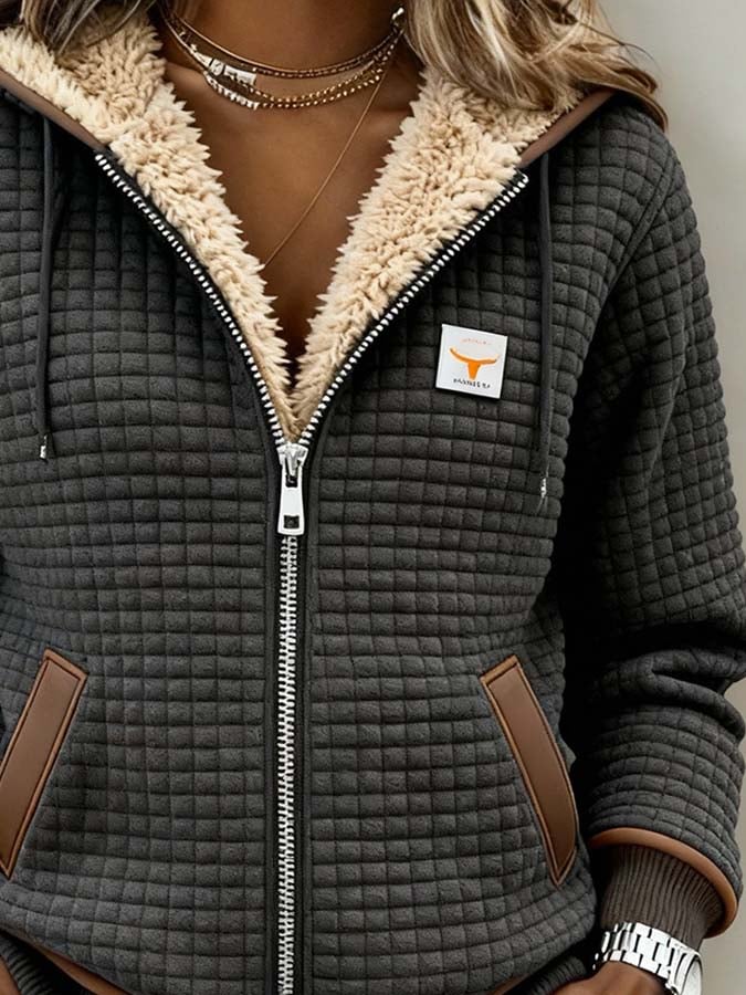 Margot | Women's Quilted Sherpa Hooded Jacket
