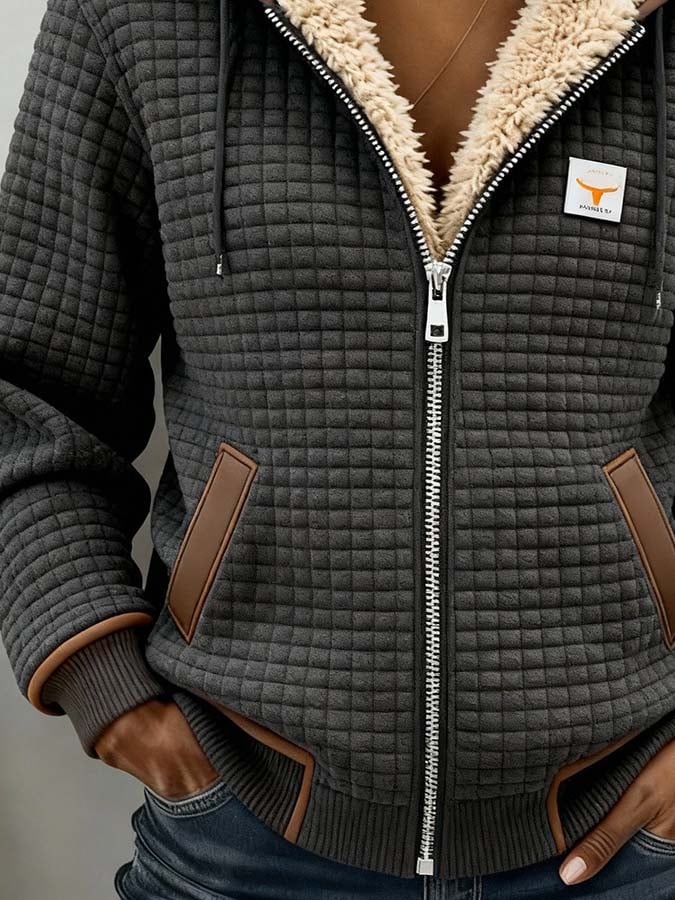 Margot | Women's Quilted Sherpa Hooded Jacket