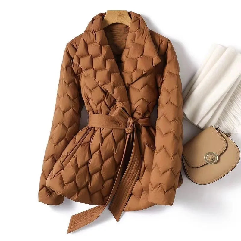 Marguerite | Women's Quilted Belted Puffer Jacket