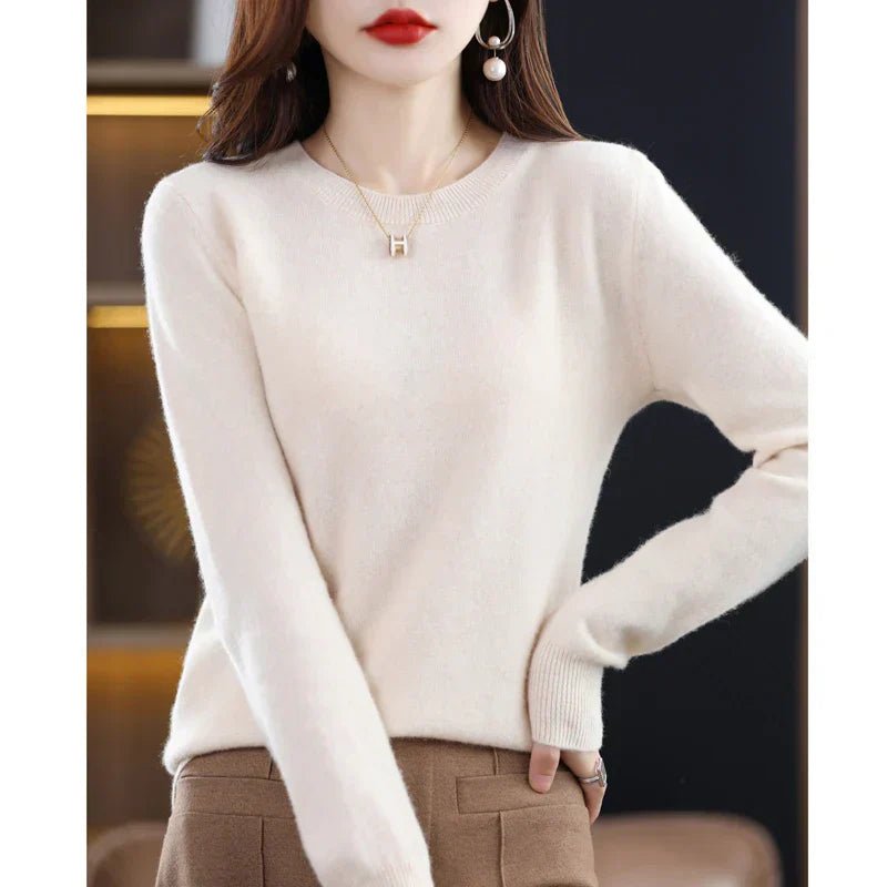 Marielle | Women's Classic Crew Neck Long Sleeve Sweater